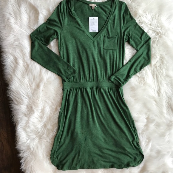 Anthropologie Dresses & Skirts - Anthropologie Bordeaux Green Drop Waist Dress k563